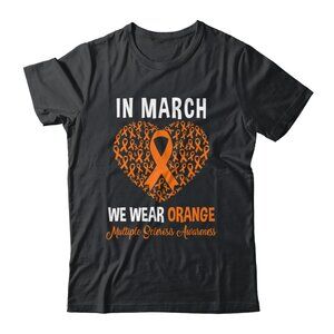 In March We Wear Orange For Multiple Sclerosis Heart